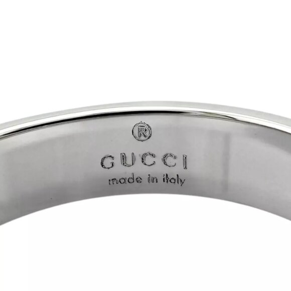GUCCI Ring US 4 3/4 EU48 K18 white gold icon used - Picture 5 of 7
